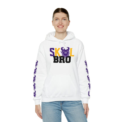 Unisex Heavy Blend™ Hooded Sweatshirt - BRO! + Game Day Helmet (Sleeves)