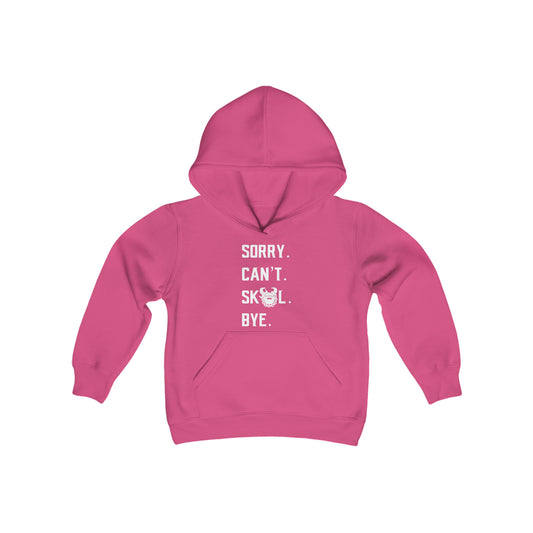 Youth Heavy Blend Hoodie - Sorry. Can't. Bye.