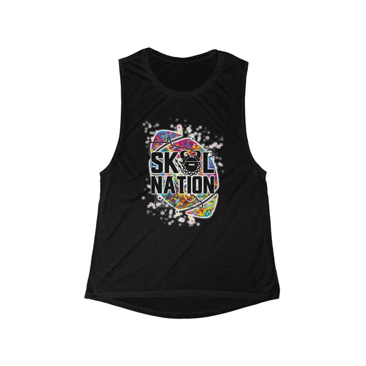 Women's Flowy Scoop Muscle Tank - MN Nation (Color Blast)