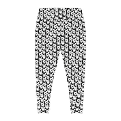 Plus Size Leggings - Black/White Helmets