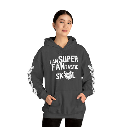 Unisex Heavy Blend™ Hooded Sweatshirt - SUPER FANtastic + Game Day Helmet (Sleeves)