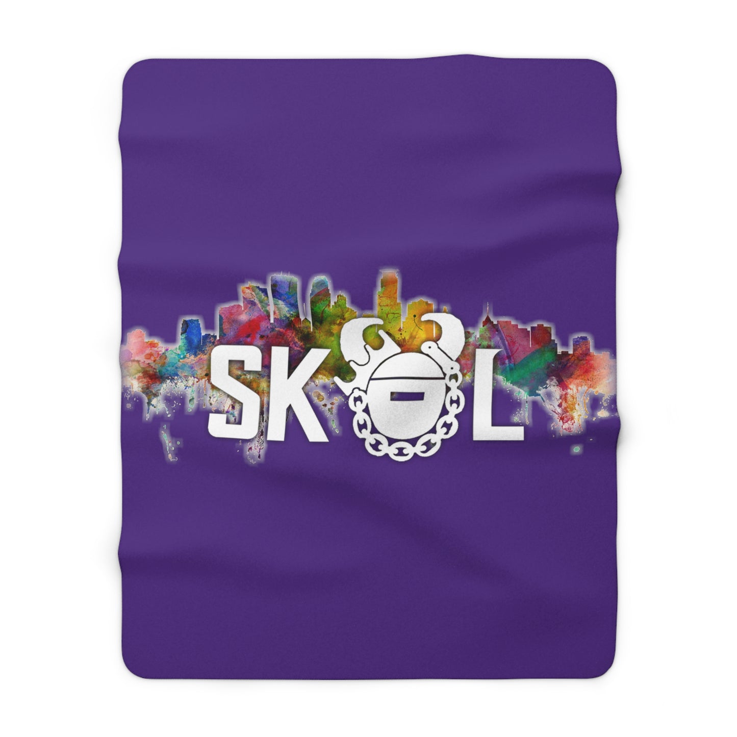 Sherpa Fleece Blanket - Purple - Skyline