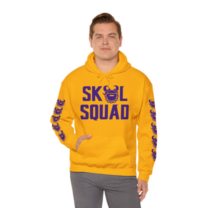 Unisex Heavy Blend™ Hooded Sweatshirt - SQUAD + Game Day Helmet (Sleeves)