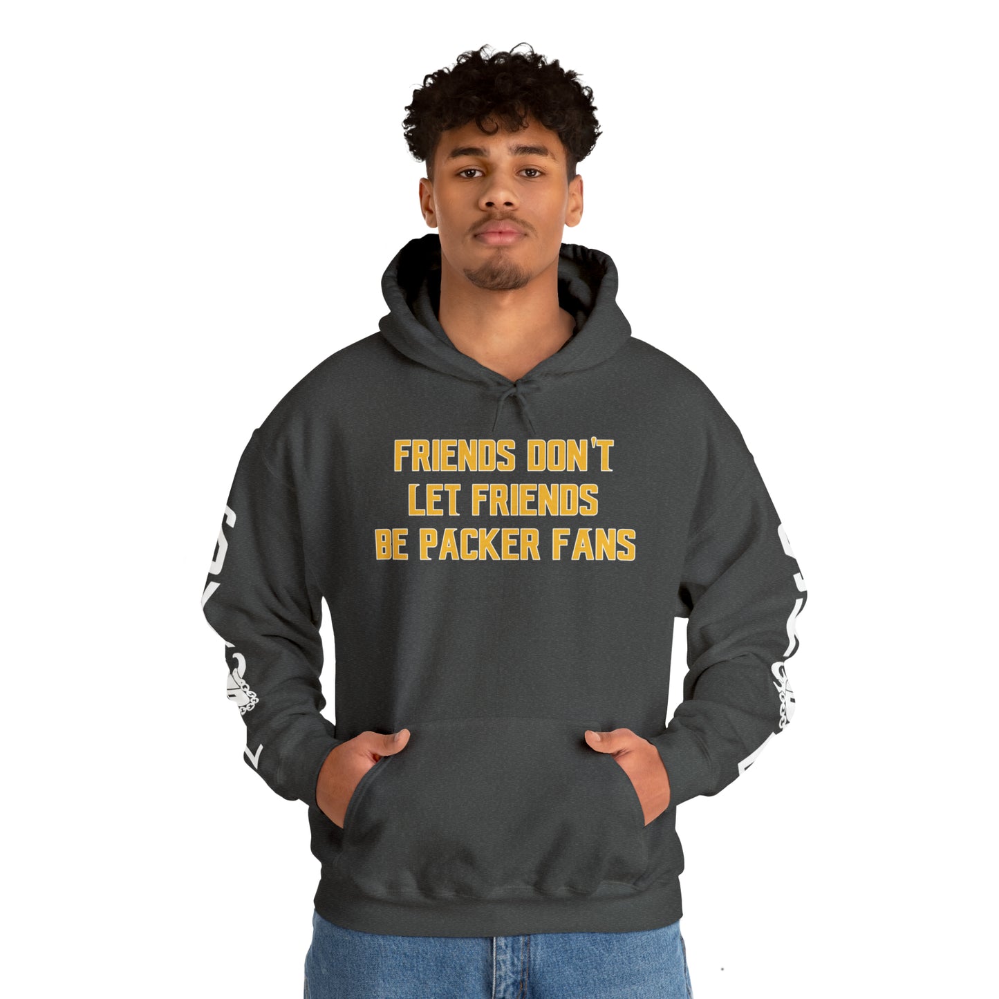 Unisex Heavy Blend™ Hooded Sweatshirt - Friends Don't Let Friends + Original (Sleeves)