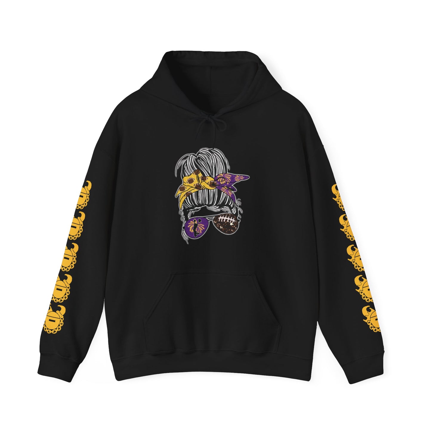 Unisex Heavy Blend™ Hooded Sweatshirt - Girlll! + Game Day Helmet (Sleeves)