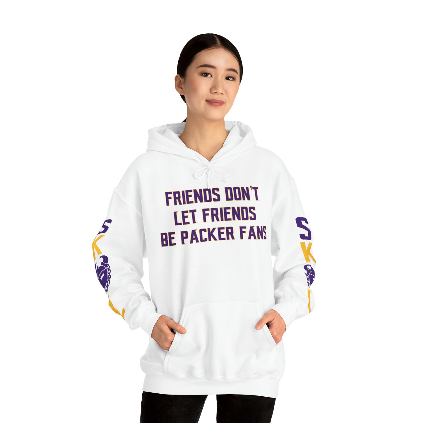 Unisex Heavy Blend™ Hooded Sweatshirt - Friends Don't Let Friends + Original (Sleeves)