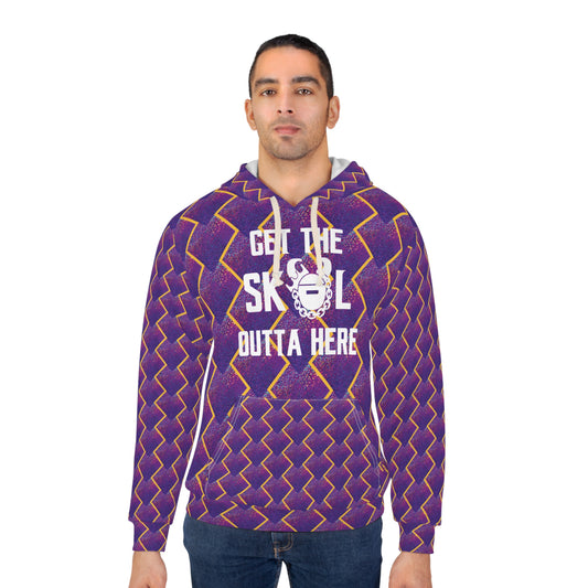 Unisex Pullover Hoodie - Purple Sparkle - Get OUTTA Here