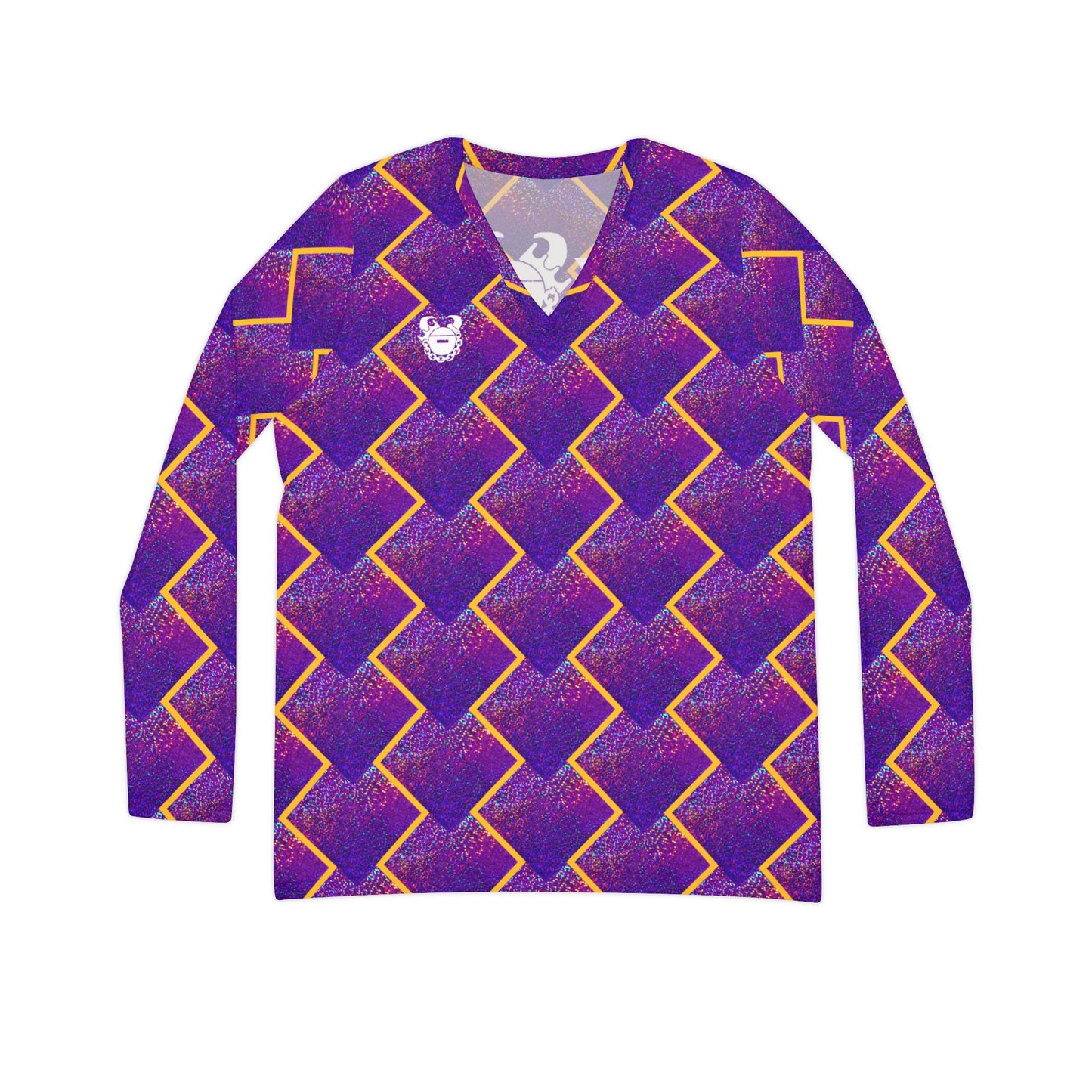 Women's Long Sleeve V-neck Shirt - Purple Sparkle - The Original