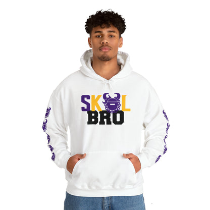 Unisex Heavy Blend™ Hooded Sweatshirt - BRO! + Game Day Helmet (Sleeves)