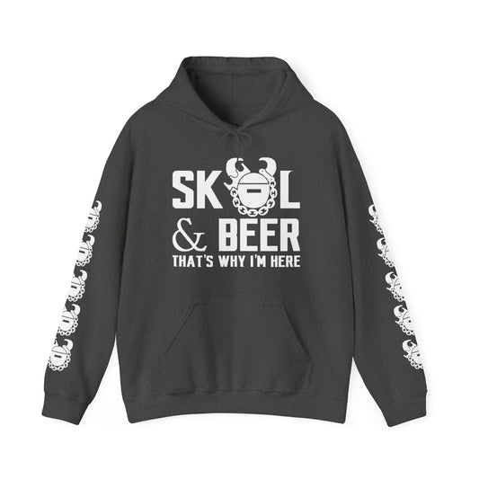 Unisex Heavy Blend™ Hooded Sweatshirt - & BEER + Game Day Helmet (Sleeves)