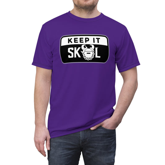 Unisex Cut & Sew Tee - Purple - Keep it Simple (Framed)