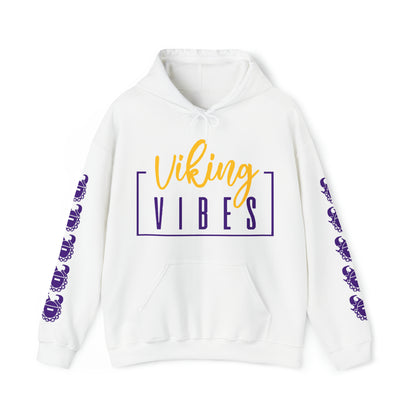 Unisex Heavy Blend™ Hooded Sweatshirt - Vibes + Game Day Helmet (Sleeves)