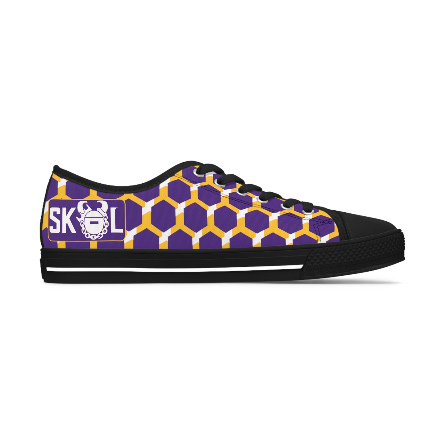 Women's Low Top Sneakers - Purple/Gold Hex