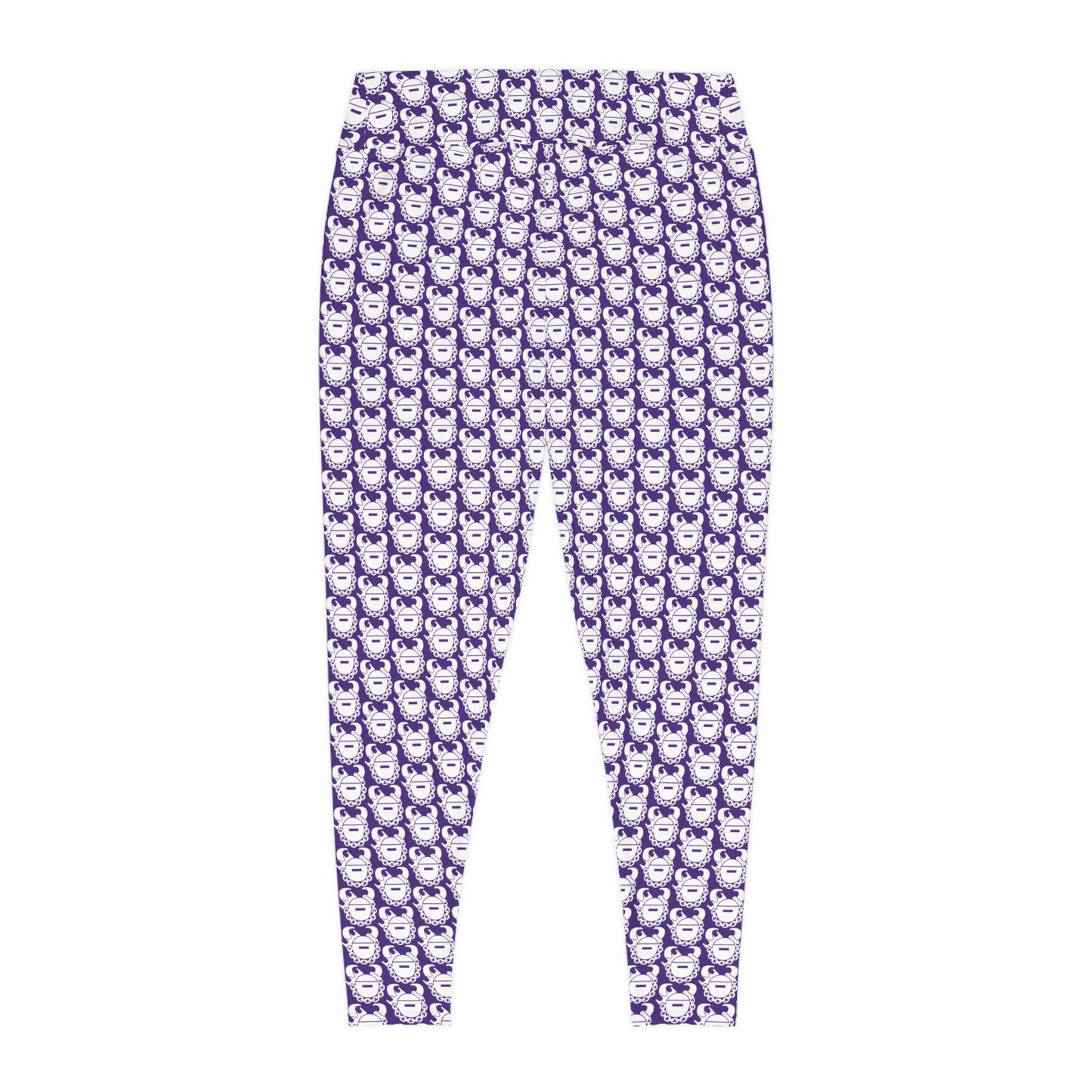 Plus Size Leggings - Purple/White Helmets