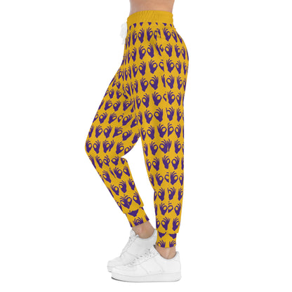 Athletic Joggers - Gold/Purple Griddy