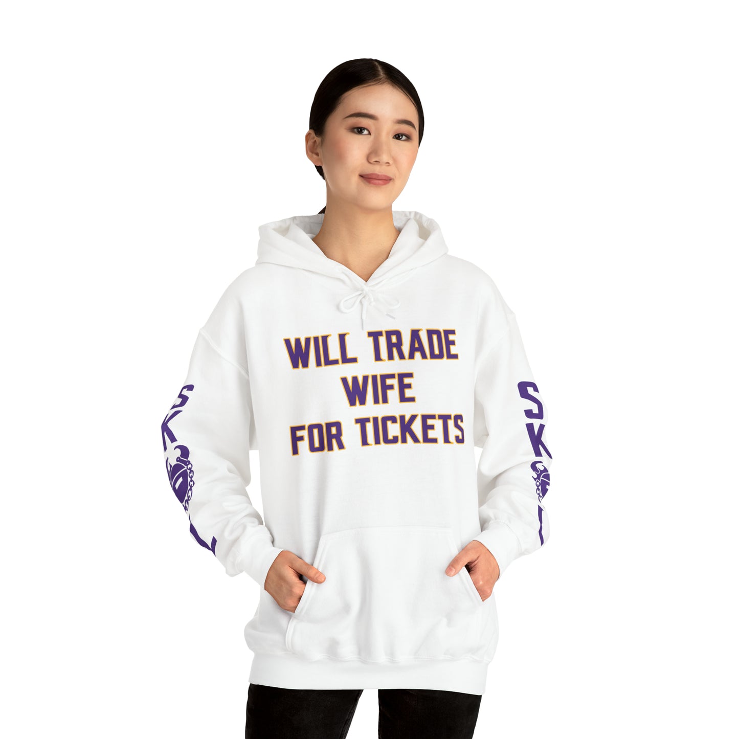 Unisex Heavy Blend™ Hooded Sweatshirt - Wife for Tickets + Original (Sleeves)