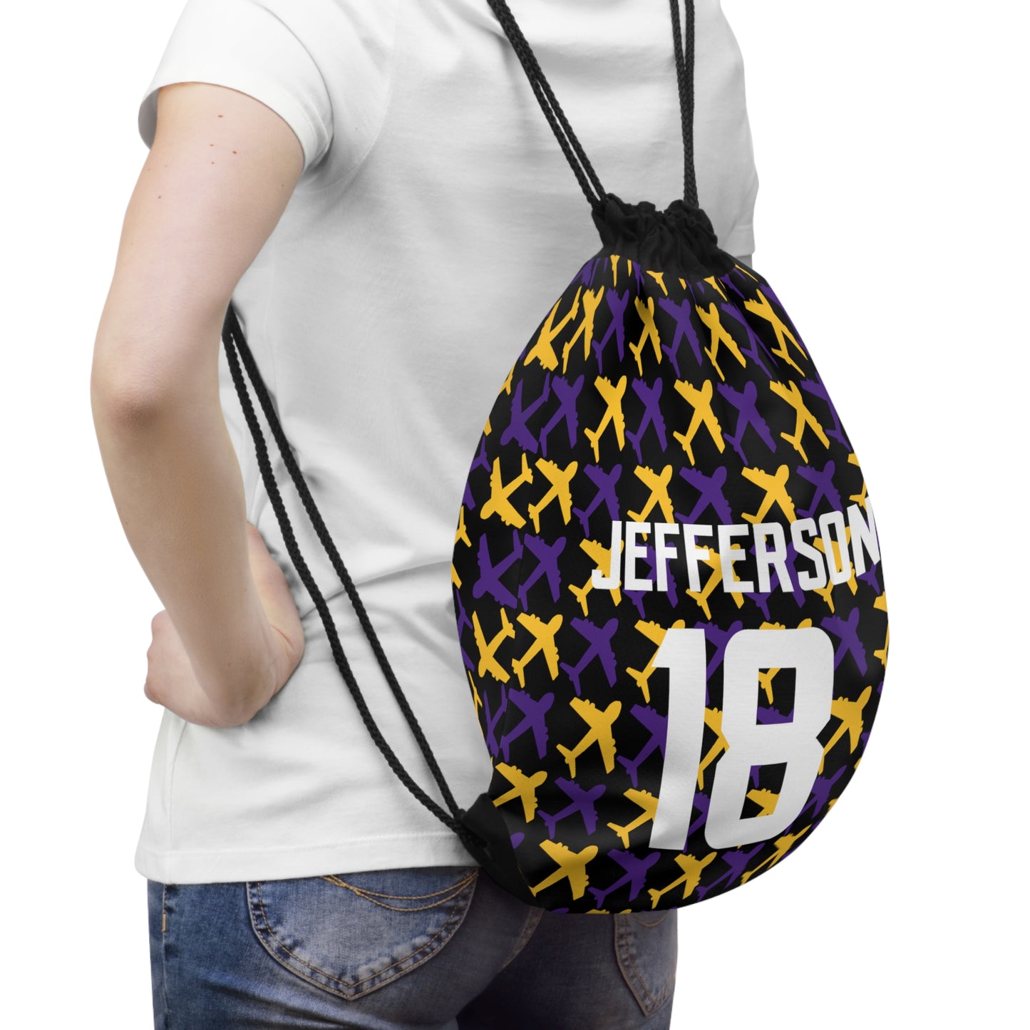 Drawstring Bag - Jet Planes - Jersey #18