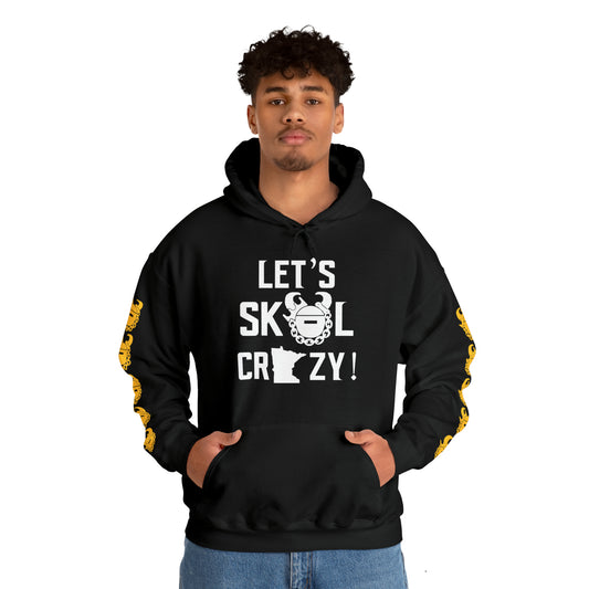 Unisex Heavy Blend™ Hooded Sweatshirt - Let's go Crazy! + Game Day Helmet (Sleeves)