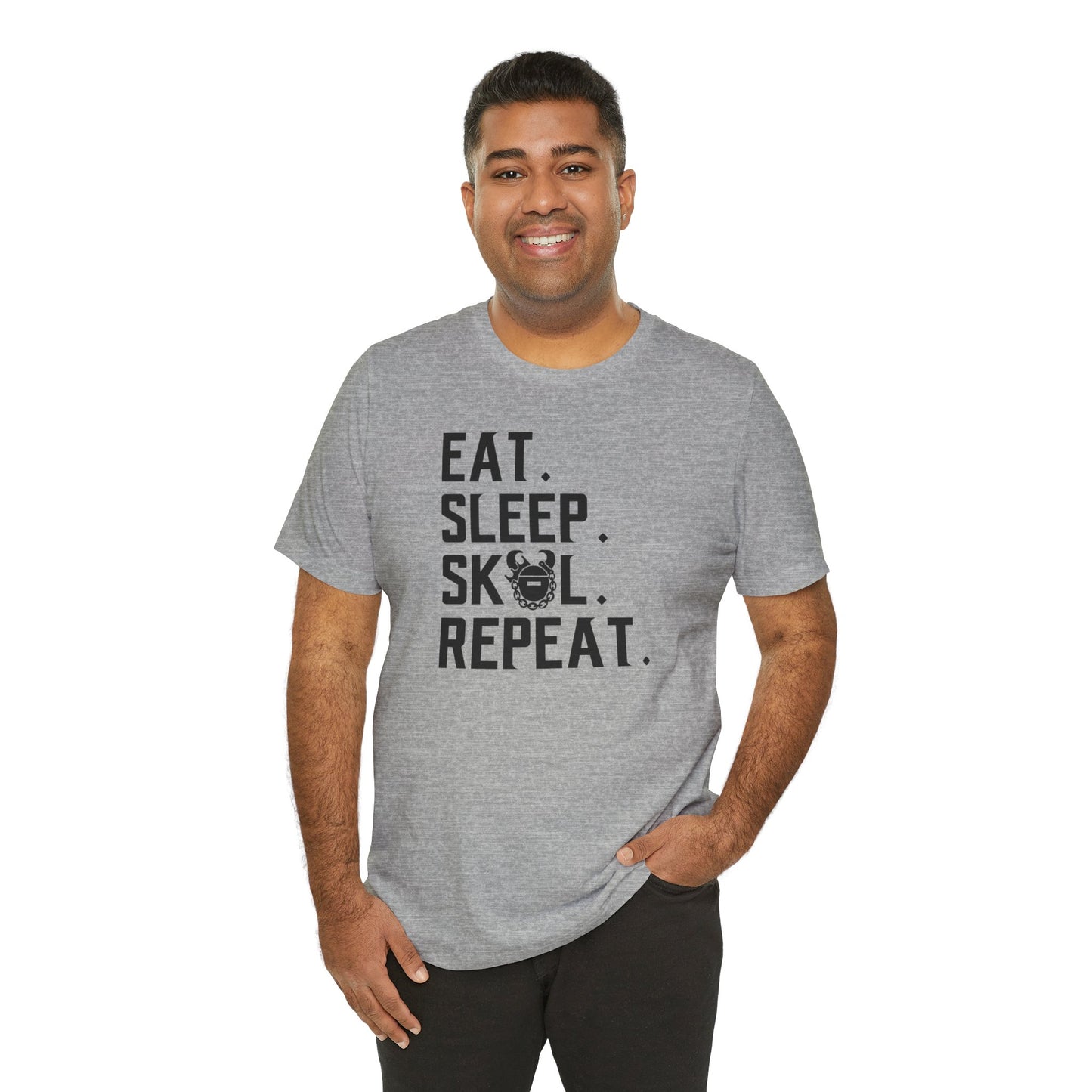 Unisex Jersey Short Sleeve Tee - Eat. Sleep. Repeat.