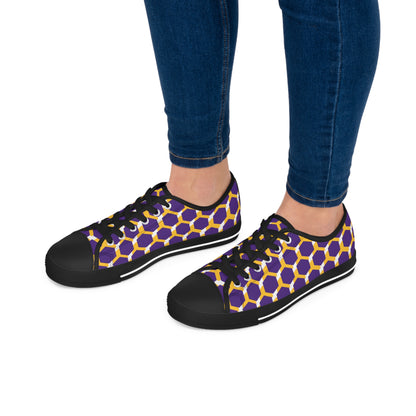 Women's Low Top Sneakers - Purple/Gold Hex