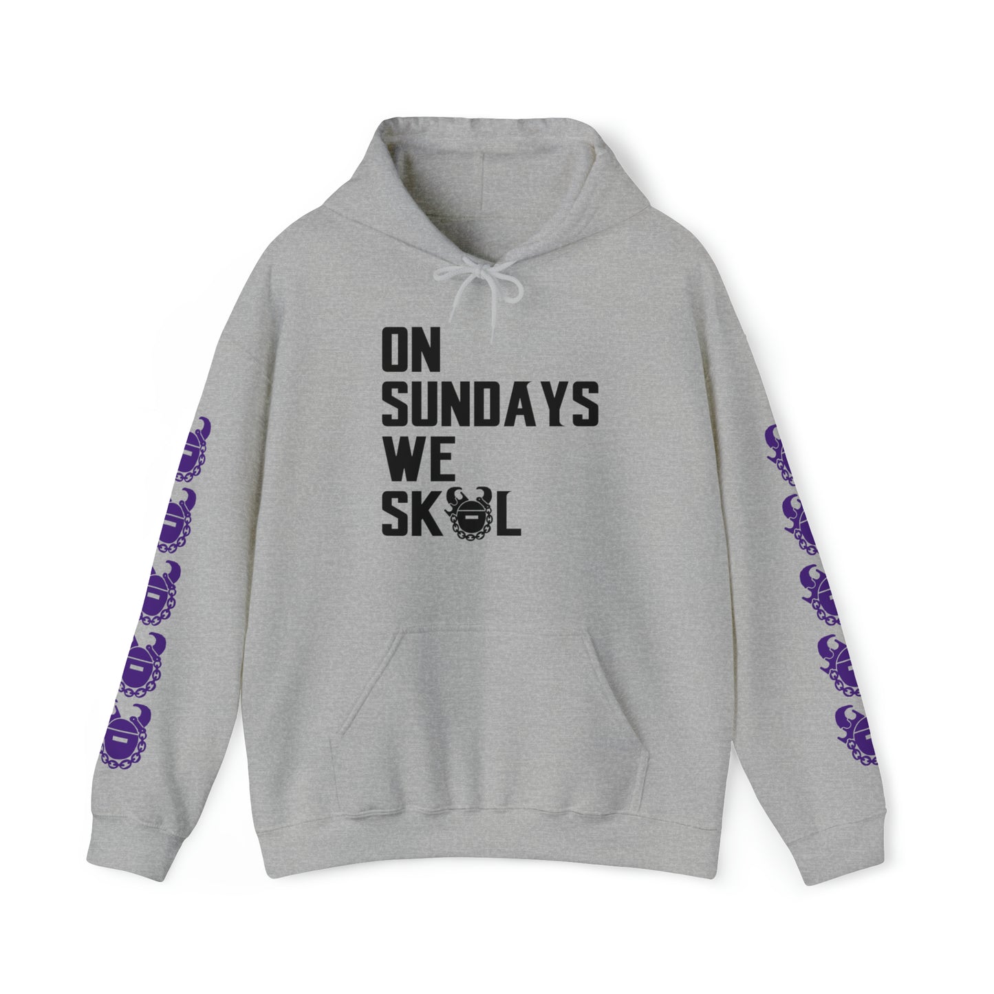 Unisex Heavy Blend™ Hooded Sweatshirt - On Sundays + Game Day Helmet (Sleeves)