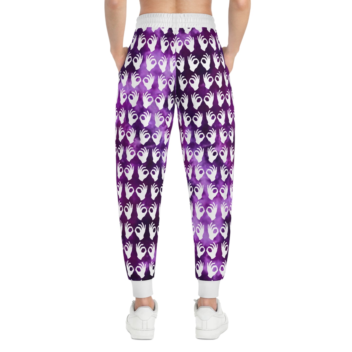 Athletic Joggers - Purple Tie-Dye/White Griddy