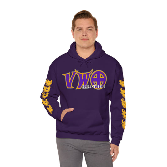 Unisex Heavy Blend™ Hooded Sweatshirt - VWO Brother + Game Day Helmet (Sleeves)