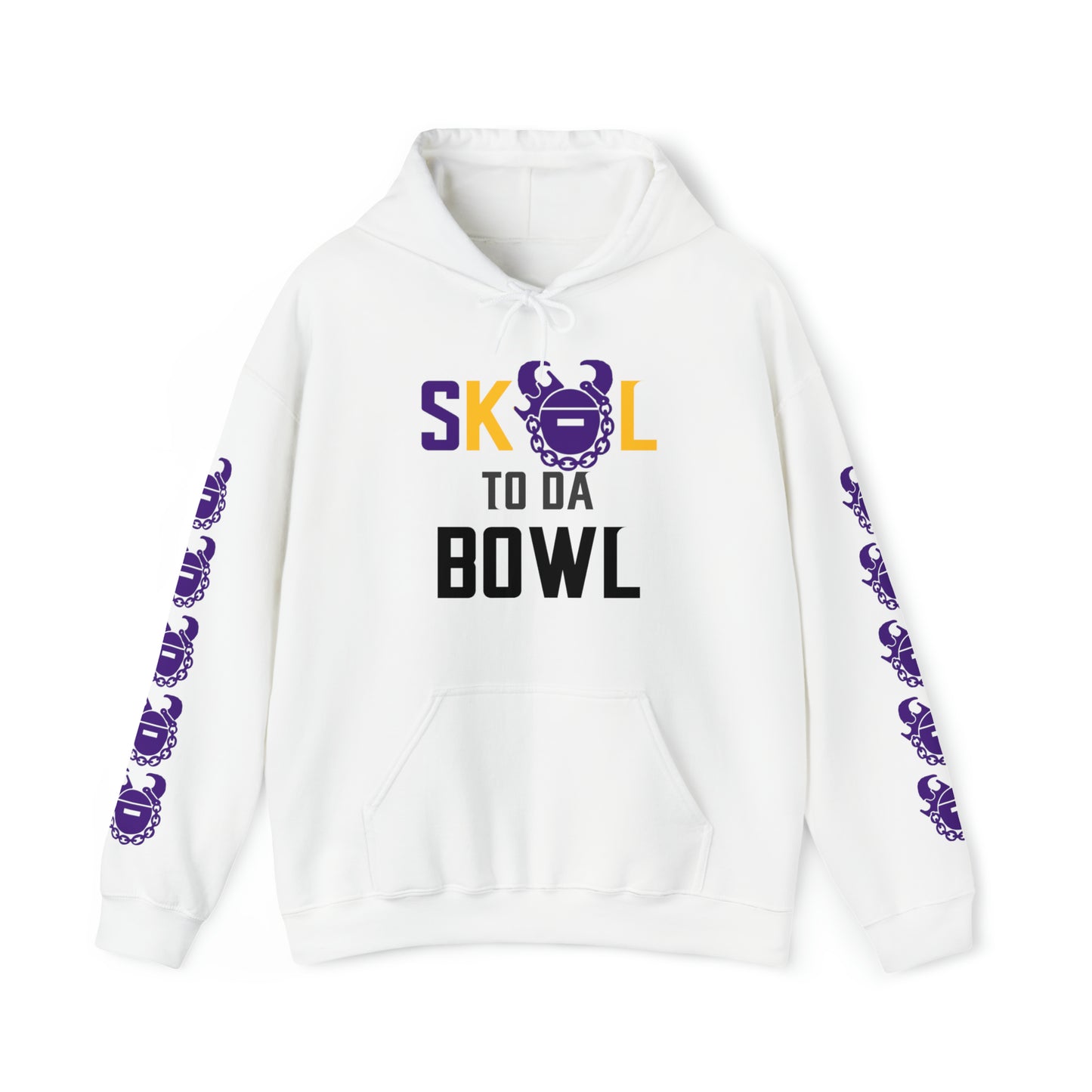 Unisex Heavy Blend™ Hooded Sweatshirt - to da BOWL + Game Day Helmet (Sleeves)