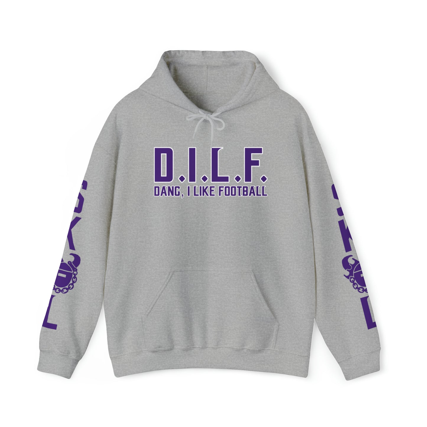 Unisex Heavy Blend™ Hooded Sweatshirt - D.I.L.F. + Original (Sleeves)