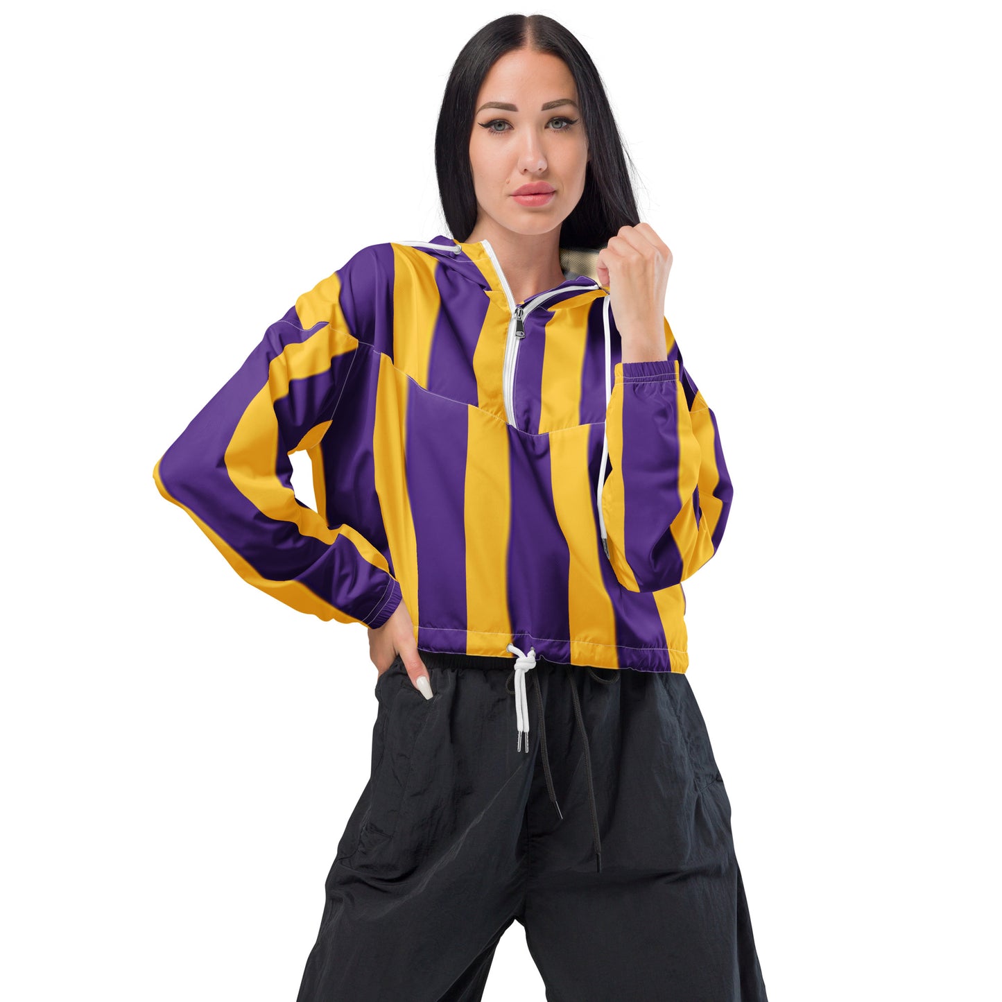 Women’s Cropped Windbreaker - Stripes - The Original