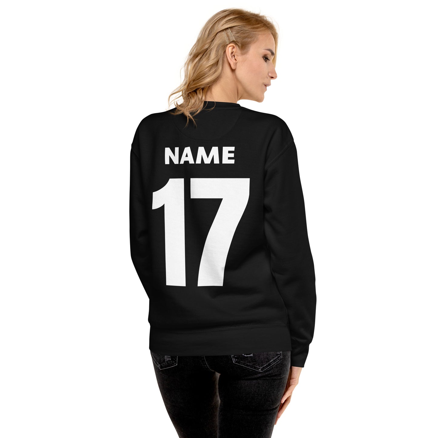 Customizable -- Unisex Premium Crewneck - Black - Vikes