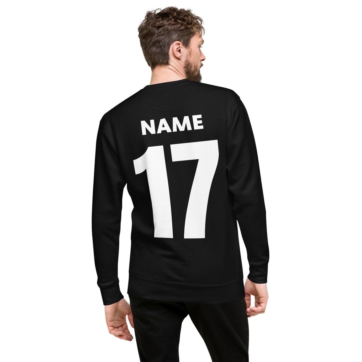 Customizable -- Unisex Premium Crewneck - Black - Vikes