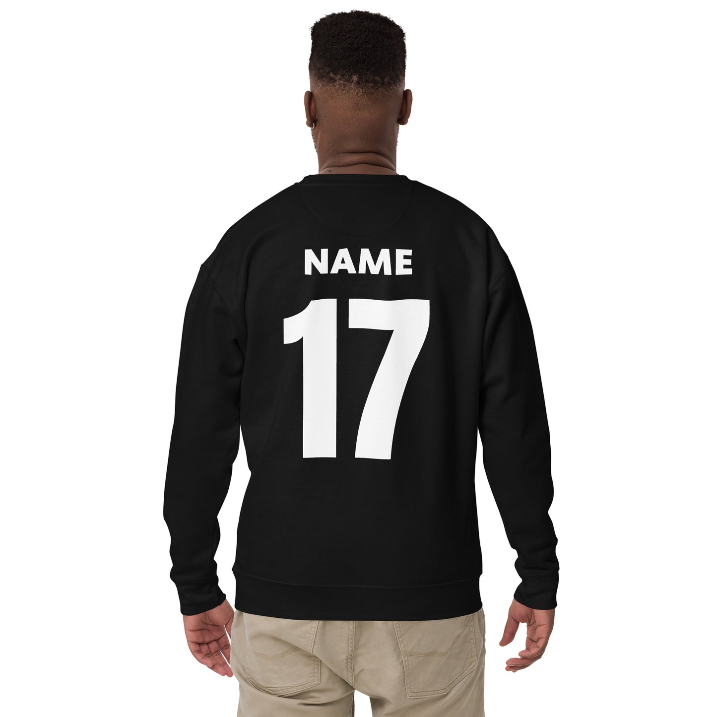 Customizable -- Unisex Premium Crewneck - Black - #Life