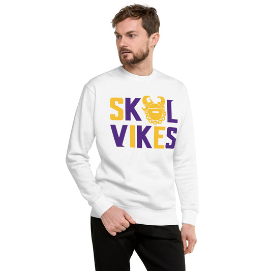 Customizable -- Unisex Premium Crewneck - White - Vikes