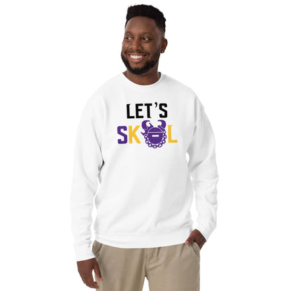 Customizable -- Unisex Premium Crewneck - White - Let's go!